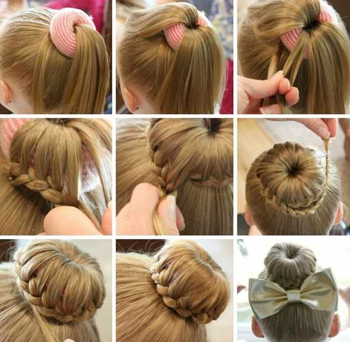 Детские прически на длинные волосы на выпускной девочке. Пошаговые инструкции, как сделать своими руками. Фото