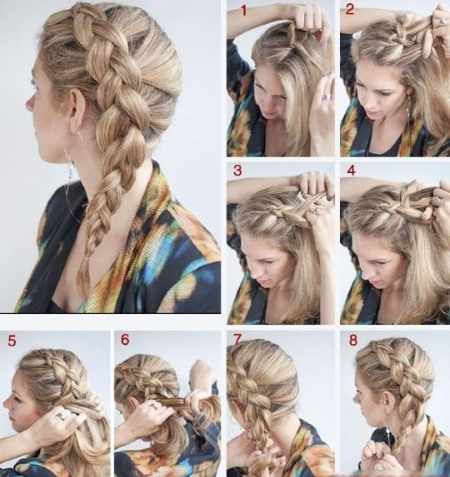 Французские косы на средние волосы для девочек, девушек и женщин. Фото вариантов. Как плести самой себе пошагово для начинающих