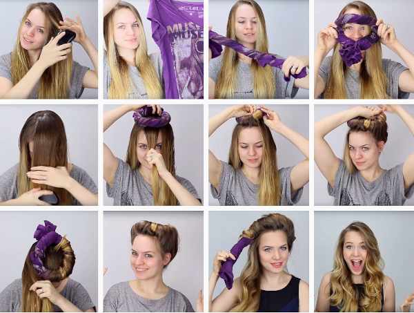 Как накрутить волосы на тряпочки. Пошаговая инструкция фото