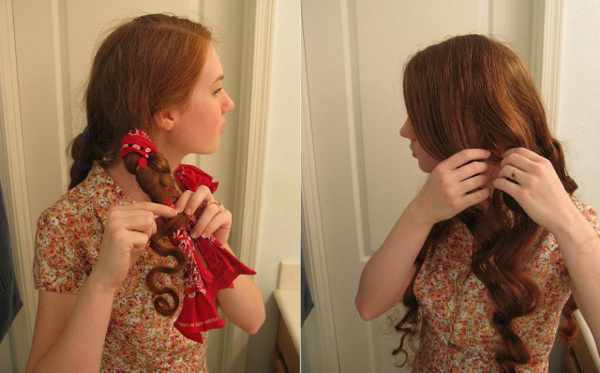 Как накрутить волосы на тряпочки. Пошаговая инструкция фото