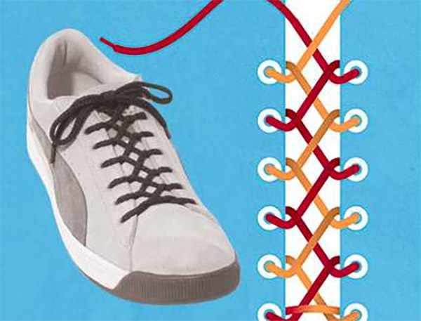 Как красиво завязать длинные шнурки на кроссовках, ботинках, кедах, туфлях