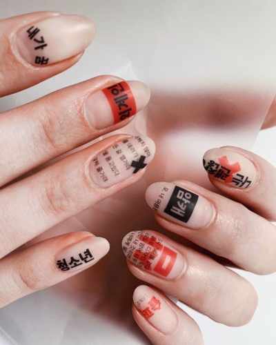 Корейский маникюр для ногтей на короткие и длинные ногти. Фото