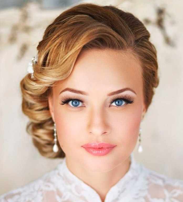 Макияж для голубых глаз для блондинок, брюнеток, свадебный, вечерний. Фото