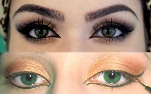 Красивый макияж для зеленых глаз. Фото вечерний, Смоки Айс, повседневный дневной