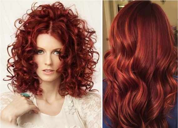 Медно-красный цвет волос. Фото, кому подходит