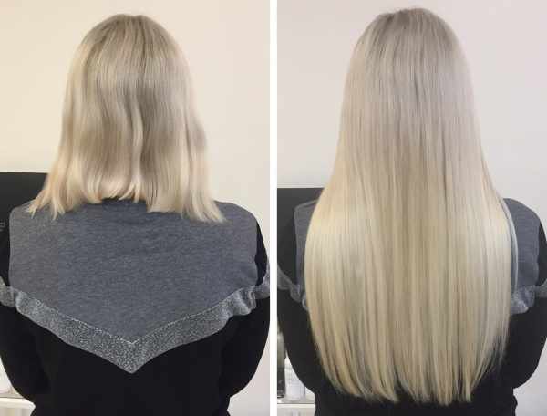 Наращивание волос на короткие волосы. Фото до и после ленточного, голливудского, капсульного. Цена