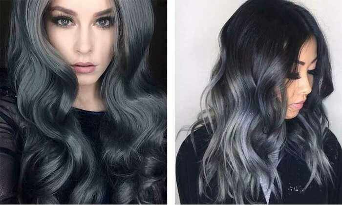 Пепельно-черный цвет волос. Фото до и после окрашивания, кому идёт, техники