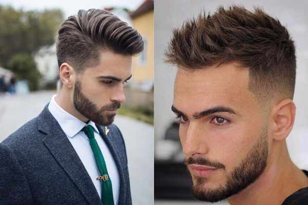 Прически на средние волосы для мужчин с залысинами, высоким лбом, стильные. Фото