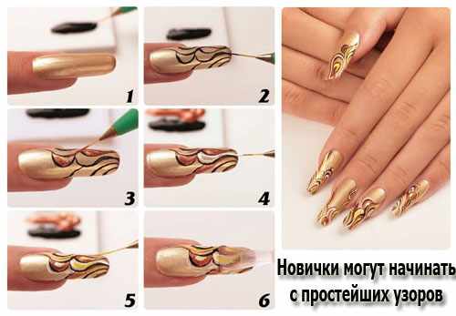 Идеи рисунков на ногтях гель лаком: френч, легкие, иголкой. Фото, пошаговая инструкция выполнения