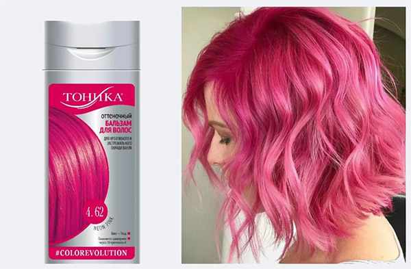 Розовые волосы с темными корнями на длинные, средние волосы. Фото