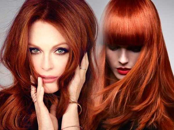 Рыжий цвет волос – фото, кому идет темно, светло, ярко, медно, огненно, русо, каштаново, натуральный, с мелированием