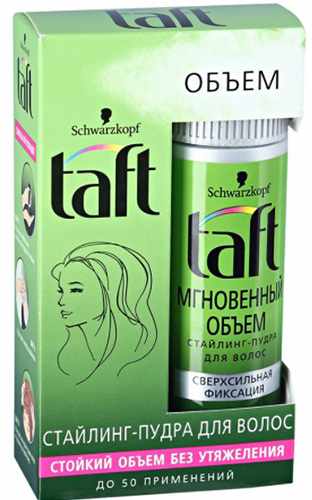 Taft (Тафт) пудра для объема волос. Отзывы