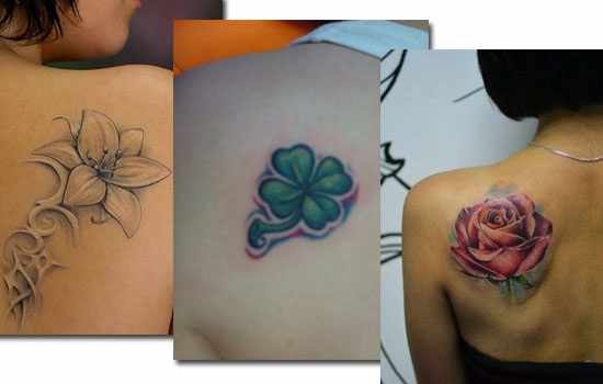 Татуировки на лопатке для девушек. Фото, идеи, эскизы, надписи с переводом, птицы, цветы, узоры, иероглифы