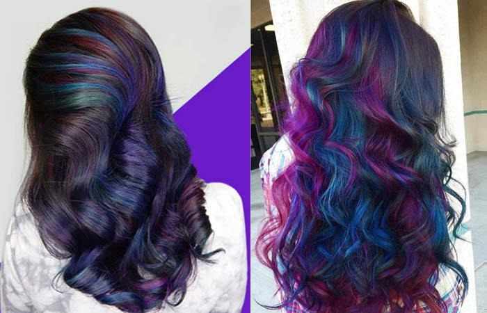 Темно-фиолетовый цвет волос парням и девушкам. Фото, краски, техники окрашивания